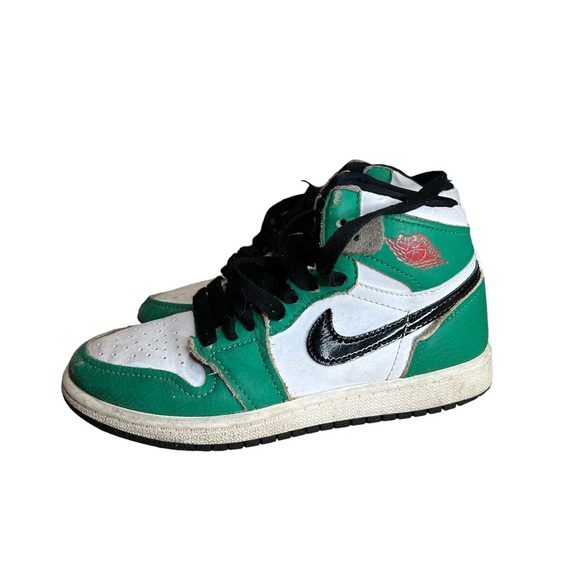 Jordan Shoes Kids Jordan 1 Retro High Lucky Green - Picture 6 of 7